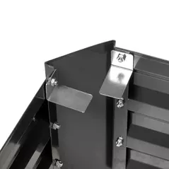 Outsunny Outsuuny Galvanised Raised Garden Bed, Outdoor Planter Box with Greenhouse and Cover for Vegetables, Flowers, Dark Grey - 8