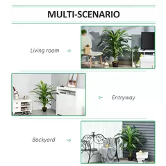 Outsunny Set of Two Artificial Dracaena Plants - 4