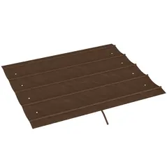 Outsunny Pergola Cover Roof, 2.86 x 2.45 m Retractable Sun Shade Top for 3 x 2m Pergola Frame, UV30+ Protected, Coffee - 1