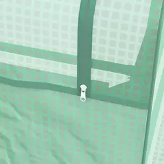 Outsunny Metal Planter Box with Cover, Raised Garden Bed with Greenhouse, for Herbs and Vegetables, Green and Dark Grey - 8