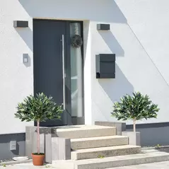 Outsunny 3ft Artificial Olive Tree Indoor Plant Greenery for Home Office Potted in An Orange Pot Set of 2 - 2