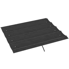 Outsunny Pergola Cover Roof, 2.86 x 2.45 m Retractable Sun Shade Top for 3 x 2m Pergola Frame, UV30+ Protected, Dark Grey - 1