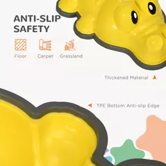 ZONEKIZ 9PCs Kids Stepping Stones, Crocodile-Designed Sensory Toys, with Anti-Slip Edge Balance River Stones - 5