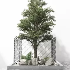 Outsunny Steel Decorative Swirls Outdoor Picket Fence Panels Set of 4, Black - 7