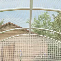 Outsunny Polytunnel Greenhouse Walk-in Grow House with UV-resistant PE Cover, Door and Galvanised Steel Frame, 2 x 2 x 2m, White - 8