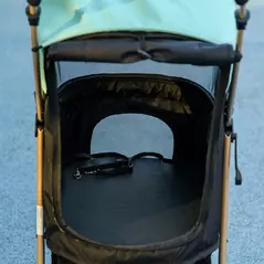 PawHut Pet Stroller for Small and Miniature Dogs, with Rain Cover - Green - 9