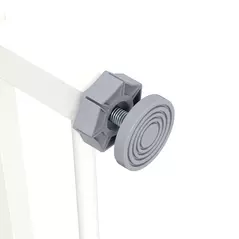 PawHut Adjustable Safety Gate w/ One Extensions, Four Adjustable Screws, White - 9