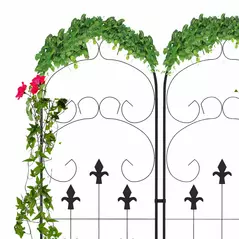 Outsunny Metal Trellis Set of 2, Garden Trellis for Climbing Plants Support Frames, Scrolls Design - 7