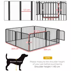 PawHut 60cm 8 Panels Heavy Duty Dog Pen, Pet Playpen for Indoors, Outdoors, Small Dogs - 3