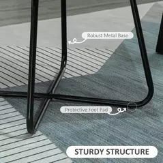 HOMCOM Velvet-Feel Plisse Back Accent Chair - Green - 6