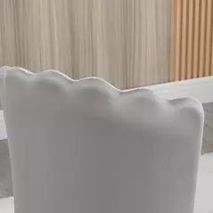 HOMCOM Shell Dining Chairs Set of 2, Upholstered Kitchen Chairs with Gold Metal Legs and Backrest, Velvet Fabric Lounge Leisure Chairs for Living Room, Reception Room, Grey - 9