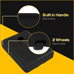 Outsunny Heavy Duty Parasol Base Plastic Umbrella Stand for Cantilever Banana Parasol with Wheels, Water and Sand Filled - 7