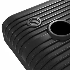 Outsunny Heavy Duty Parasol Base Plastic Umbrella Stand for Cantilever Banana Parasol with Wheels, Water and Sand Filled - 9