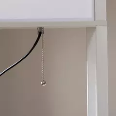 HOMCOM 156cm Floor Lamp Shelving Unit - White - 8