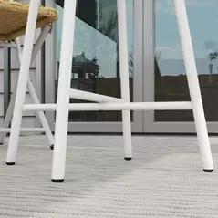 Outsunny Rattan Border Outdoor Side Table - Natural Wood Finish - 7