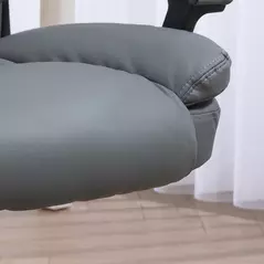 HOMCOM Office Chair, Computer Desk Chair, Mid Back Executive Chair with Adjustable Height and Swivel Rolling Wheels for Home Study, Dark Grey - 8