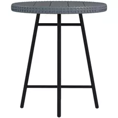 Outsunny Rattan Border Outdoor Side Table - Grey - 1