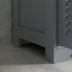 kleankin Three-Part Bathroom Storage Unit, with Shelf, Drawers & Cupboard - Grey - 9