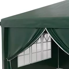 Outsunny 3 x 6m Pop-Up Gazebo, with Curtain Walls and Windows - Dark Green - 9