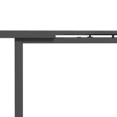 Outsunny Aluminium Garden Table for 6-8, 246 cm Extending Outdoor Dining Table Rectangle for Patio, Balcony - Charcoal Grey - 8