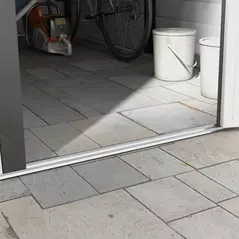 Outsunny 9x 6FT Metal Outdoor Garden Shed, Galvanised Tool Storage Shed w/ Sloped Roof, Lockable Door for Patio Lawn, Dark Grey - 8