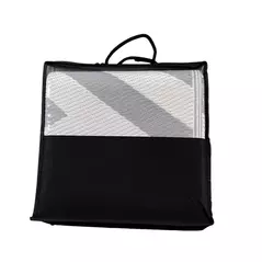 Outsunny Plastic Straw Reversible RV Outdoor Rug with Carry Bag, 182 x 274cm, Grey and Cream - 9