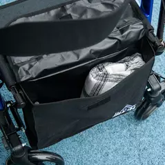 HOMCOM Portable Rollator Walker with 6 Adjustable Height and Dual Brakes for travel and Dailt Use, Blue - 9