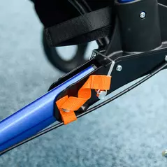 HOMCOM Portable Rollator Walker with 6 Adjustable Height and Dual Brakes for travel and Dailt Use, Blue - 8