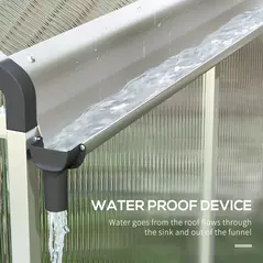 Outsunny 10 x 6ft Aluminium Frame Walk-In Greenhouse - 6