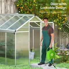 Outsunny 10 x 6ft Aluminium Frame Walk-In Greenhouse - 5