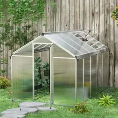 Outsunny 10 x 6ft Aluminium Frame Walk-In Greenhouse - 2