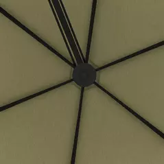 Outsunny 3(m) Solar LED Cantilever Parasol - Beige - 9