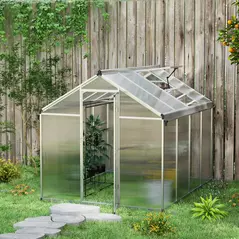 Outsunny 8 x 6ft Aluminium Frame Greenhouse - 2