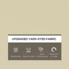 Outsunny 4-Piece Seat Cushions Pillow Replacement, Patio Chair Cushions Set with Ties for Indoor Outdoor, Beige - 4