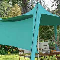 Outsunny Beach Tent Event Shelter with Detachable Sidewall and Carry Bag, for Camping, Trips, Fishing, Picnics, Sky Blue - 8