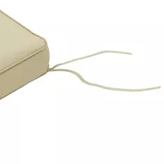 Outsunny 4-Piece Seat Cushions Pillow Replacement, Patio Chair Cushions Set with Ties for Indoor Outdoor, Beige - 8