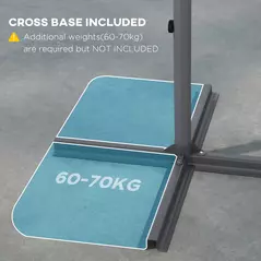 Outsunny 2.7m Cantilever Parasol, with Cross Base - Beige - 6