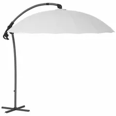 Outsunny 2.7m Cantilever Parasol, with Cross Base - Grey - 1