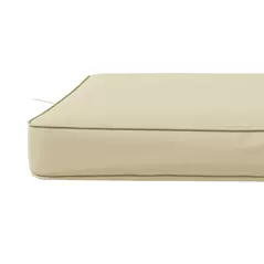 Outsunny 4-Piece Seat Cushions Pillow Replacement, Patio Chair Cushions Set with Ties for Indoor Outdoor, Beige - 9