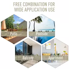 Outsunny Set of Four Folding Garden Chairs - Beige - 6