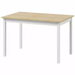 HOMCOM Four-Seater Farmhouse-Style Wooden Table - 1