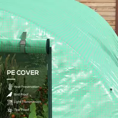 Outsunny Sprinkler System Polytunnel Greenhouse, 3 x 2m, Green - 5