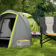 Outsunny Two-Man Dome Tent, with Front Porch and Accessories - Yellow/Grey - 9