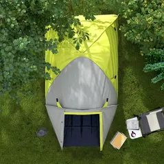 Outsunny Two-Man Dome Tent, with Front Porch and Accessories - Yellow/Grey - 8