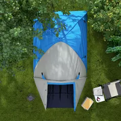 Outsunny Two-Man Dome Tent, with Front Porch and Accessories - Blue/Grey - 8
