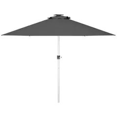 Outsunny 3m Parasol, with Solar-Powered LED Lights - Grey - 1