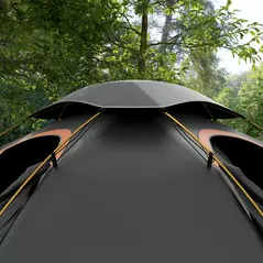 Outsunny Aluminium Frame Camping Tent Dome Tent with Removable Rainfly, 2000mm Waterproof, for 1-2 Man, Grey - 8