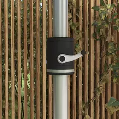 Outsunny 3m Parasol, with Solar-Powered LED Lights - Blue - 9