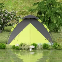 Outsunny Two-Man One Room Camping Tent, with Accessories - Green - 8
