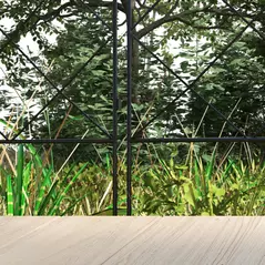 Outsunny Decorative Garden Fencing, 43in x 11.4ft Outdoor Picket Fence Panels, 8PCs Rustproof Steel Wire Landscape Flower Bed Border Edging Animal Barrier, Swirls - 9